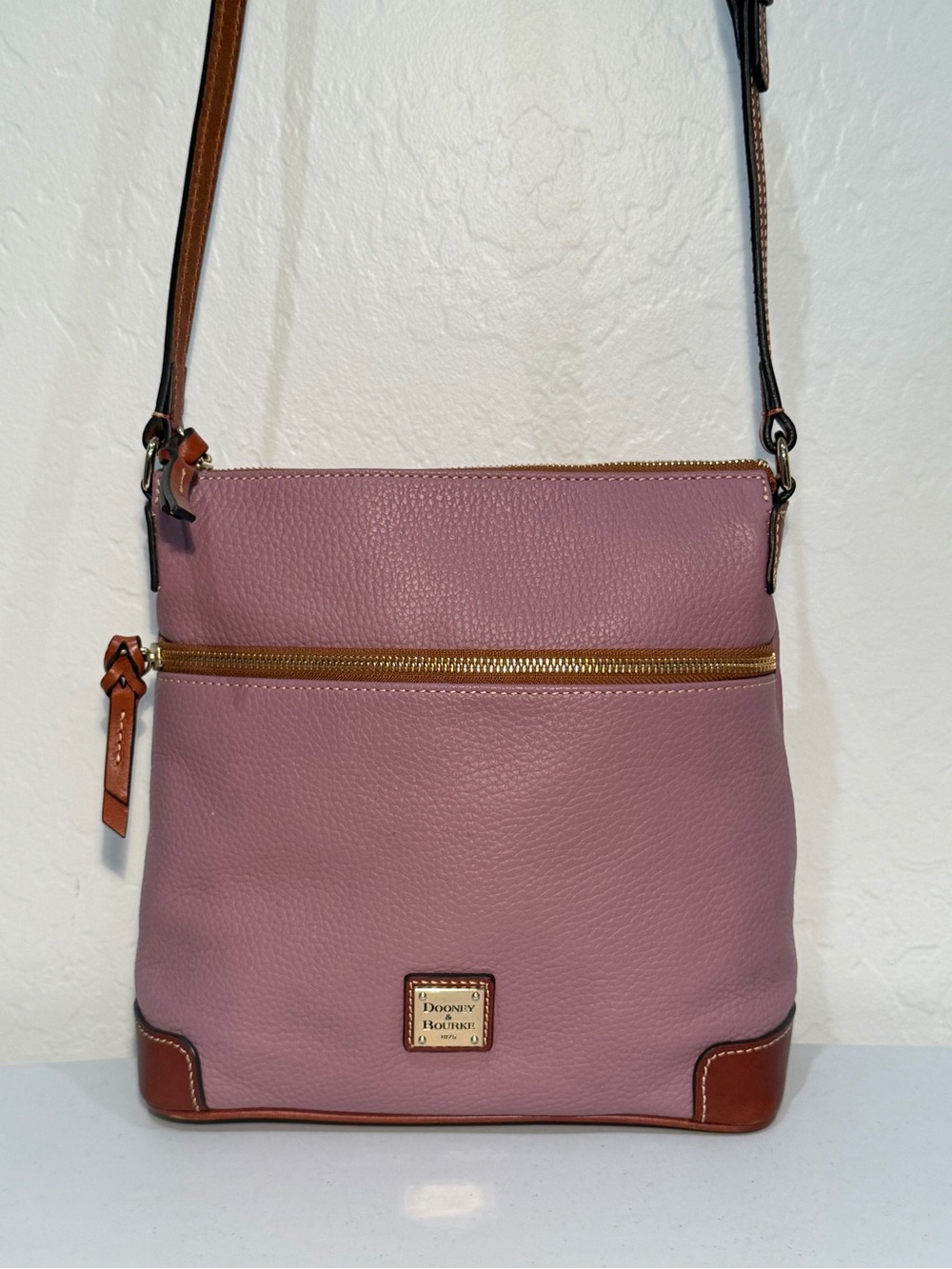 Dooney & Bourke Mauve Pebble Leather Crossbody